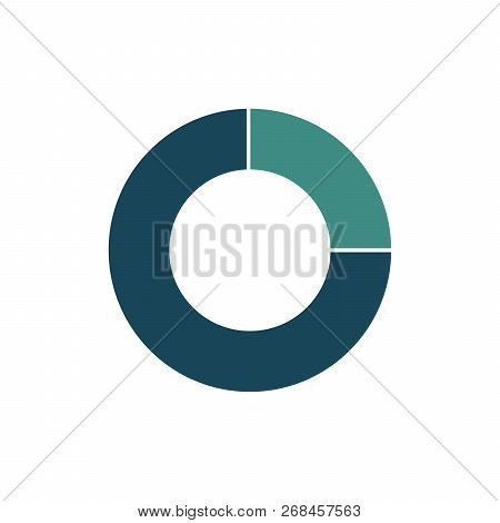 Blue Green Circle Chart Infographic Template With 2 Options Or Steps For Presentations, Advertising,
