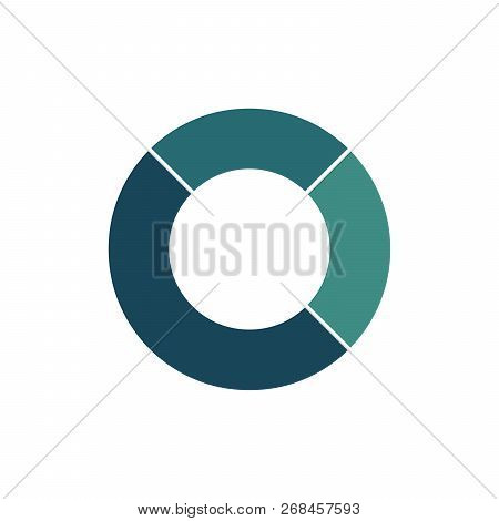 Blue Green Circle Chart Infographic Template With 3 Options Or Steps For Presentations, Advertising,