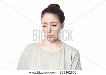 Sulking Pouting Young Woman In Her 20s Acting Childish Like A Sulky Teenager - Negative Emotion Bad 