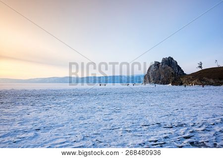 View Of Lake Baikal In Winter, The Deepest And Largest Freshwater Lake By Volume In The World, Locat