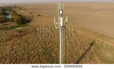 Cellular Tower. Equipment For Relaying Cellular And Mobile Signal. Cellular Tower.