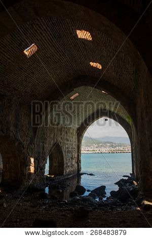 Shipyard Tersane, Alanya Historical Dockyard. Alanya, Antalya District, Turkey, Asia