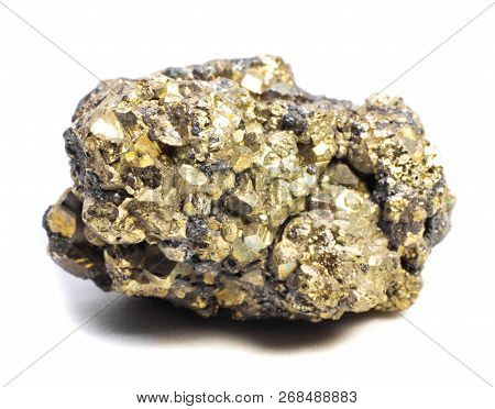 Natural Untreated Pyrite Stone Metallic Shine Macro