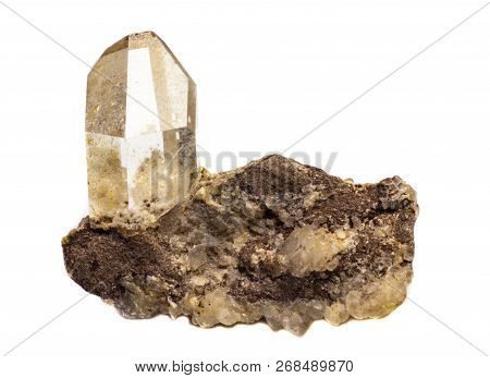 Natural Quartz Rhinestone On A White Background