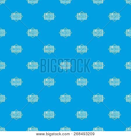 Literature Pattern Vector Seamless Blue Repeat For Any Use