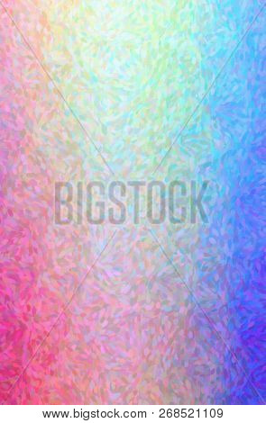 Illustration Of Blue And Red Impressionist Pointlilism Vertical Background Digitally Generated.