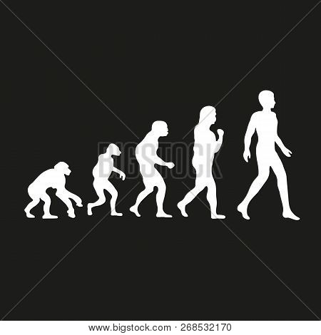 Darwin Evolution Of Human. Web Background .education Concept.