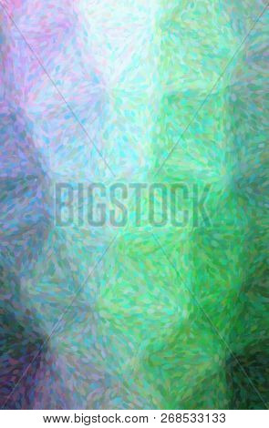 Illustration Of Abstract Green And Purple Impressionist Pointlilism Vertical Background