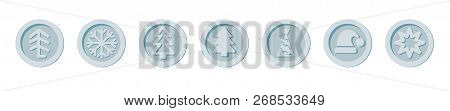 Santa Claus Crypto Currency Coins Christmas Winter New Year Holiday Silver Set
