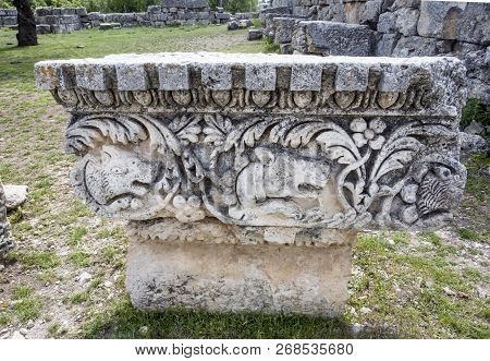 Travel Concept Photo. Uzuncaburc Historical Ancient City Mersin / Turkey