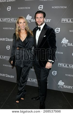 LOS ANGELES - NOV 10:  Sam Taylor-Johnson, Aaron Taylor-Johnson at the 2018 Baby2Baby Gala at the 3Labs on November 10, 2018 in Culver City, CA