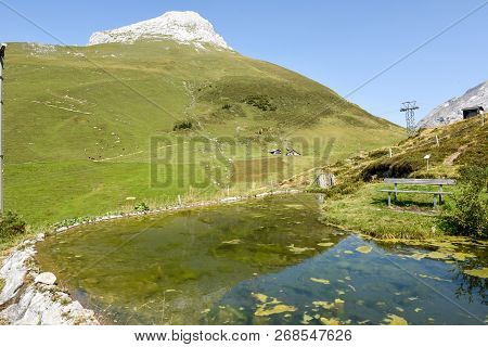 Mountain View At Furenalp Over Engelberg On Switzerland