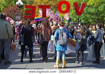 New York, New York-november Third: Political Activists And Artists Voice 2018 Mid Term Election Issu