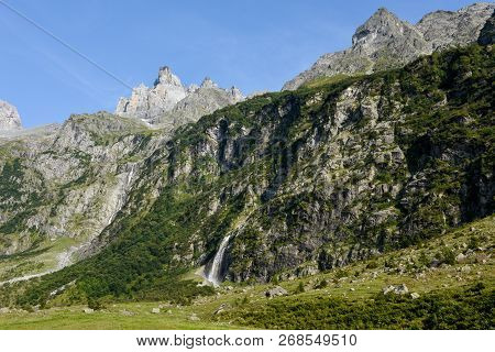Mountain View At Furenalp Over Engelberg On Switzerland