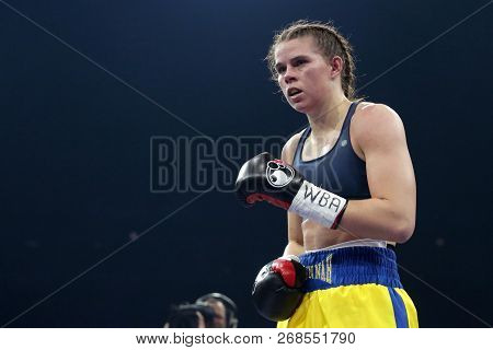 Sofia, Bulgaria - 27 October 2018: Boxing Match Between Savannah Marshall (pictured) And Yanina Oroz