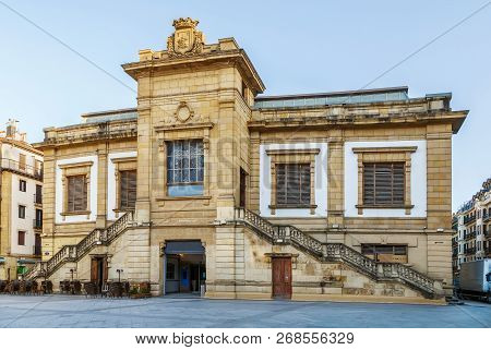 Building Of Old Fish Market In San Sebastian, Spain