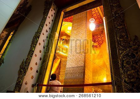 Wat-pho, Bangkok Thailand:- Nov 10, 2018:-: Wat Pho Or The Official Name Is Wat Pho As The Oldest Te