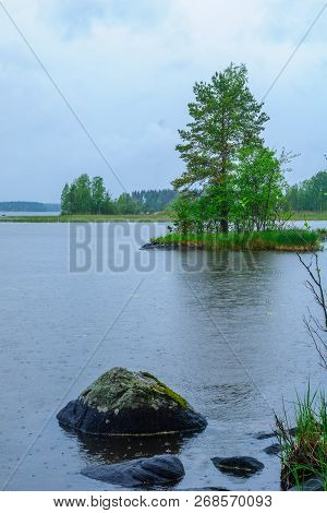 Landscape Of Lake Kuonanjarvi, Shouthern Savonia, Lakeland Region, Finland