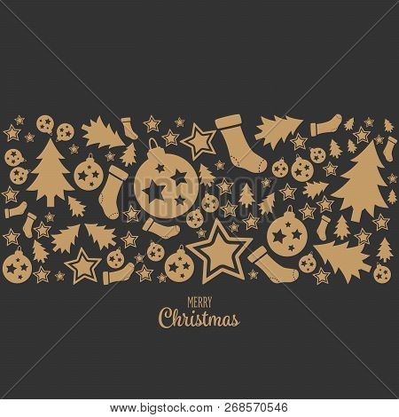 Merry Christmas Icon Chrictmas Design Made In Vector