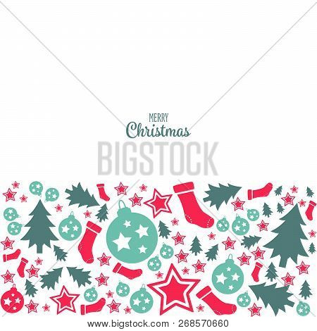 Merry Christmas Icon Chrictmas Design Made In Vector