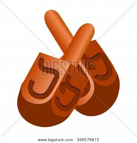 Jewish Dreidel Icon. Cartoon Of Jewish Dreidel Icon For Web Design Isolated On White Background