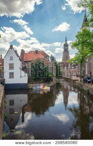 Amersfoort, Netherlands, May 17, 2015: Impression Of City Of Amersfoort In The Netherlands With The 