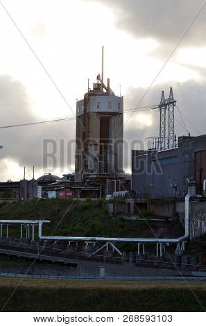 Industrial landscape in South Norway. June 20,2018.Sarpsborg , Norway