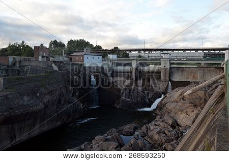 Industrial landscape in South Norway. June 20,2018.Sarpsborg , Norway