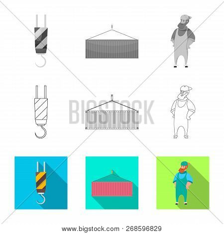 Isolated Object Of Goods And Cargo Sign. Set Of Goods And Warehouse Vector Icon For Stock.