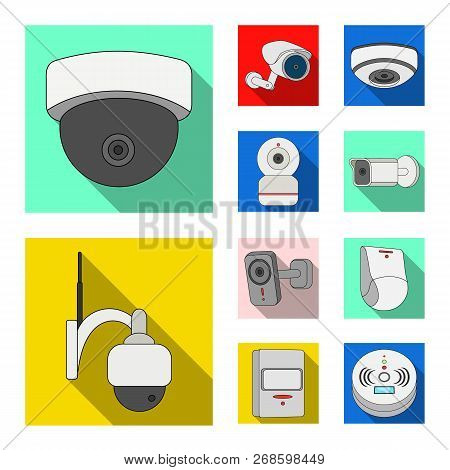 Vector Illustration Of Cctv And Camera Sign. Collection Of Cctv And System Vector Icon For Stock.