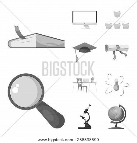 Vector Design Of Education And Learning Symbol. Set Of Education And School Vector Icon For Stock.