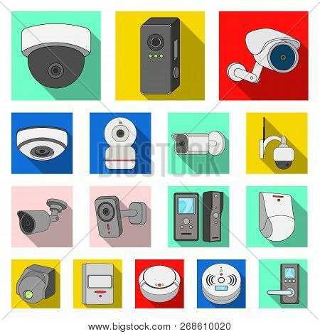 Vector Illustration Of Cctv And Camera Logo. Collection Of Cctv And System Stock Vector Illustration