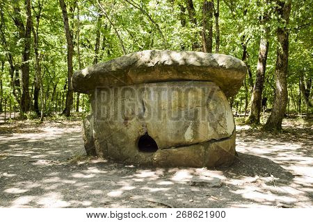 Big Shapsug Dolmen. A Megalytic Construction In The Woods Of Kuban.