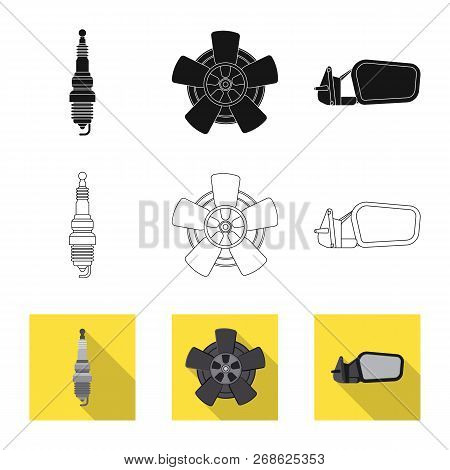 Vector Design Of Auto And Part Logo. Set Of Auto And Car Stock Vector Illustration.