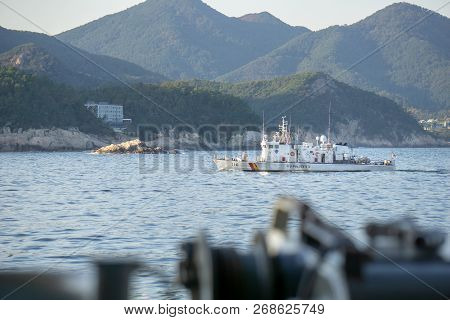 Geoje, South Korea - October 20, 2018: Haenuri Class Hull Number 116, The South Korea Coast Guard Pa