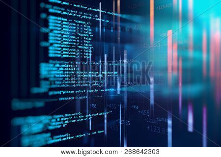 Programming Code Abstract Technology Background Of Software Developer And  Computer Script
