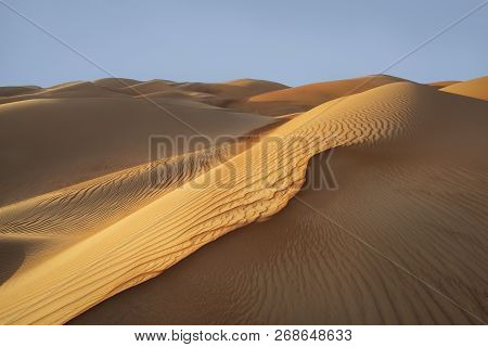 Sand Dunes Of Liwa Desert, Part Of Empty Quarter Desert