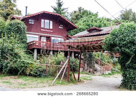 Frutillar, Chile - March 1, 2015: Gate To A Village House In Frutillar