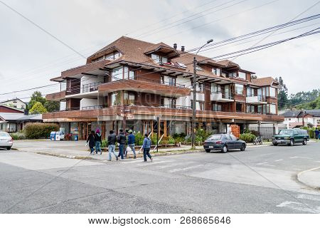 Frutillar, Chile - March 1, 2015: View Of A House In Frutillar Village. The Region Is Known For A St
