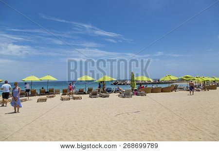 Basseterre, Saint Kitts - May 18, 2015: Port Zante Is The Harbor In Basseterre, Saint Kitts, Which H