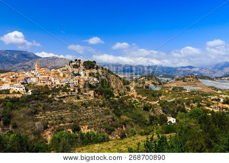 Panorama Of The Spanish City Of Polop