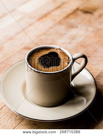 Turkish Coffee In A Cup. Copy Space.