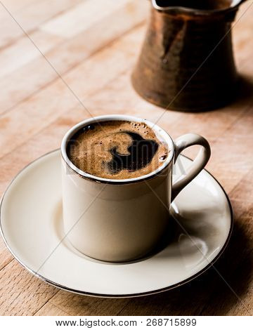 Turkish Coffee With Turkish Pot Cezve