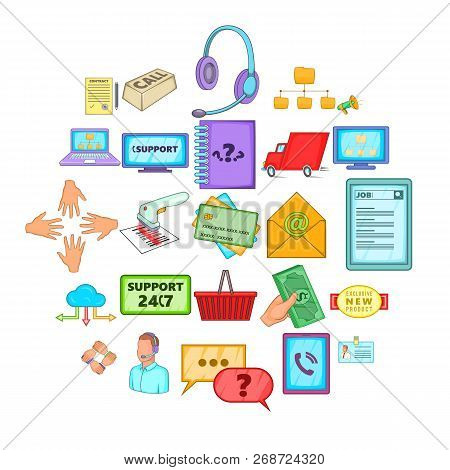Patron Icons Set. Cartoon Set Of 25 Patron Icons For Web Isolated On White Background