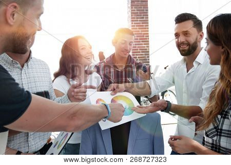 team of designers discussing the color palette