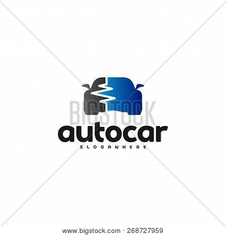 Car Pulse Logo Template. Car Repair Logo Design Template. Auto Car Logo Repair