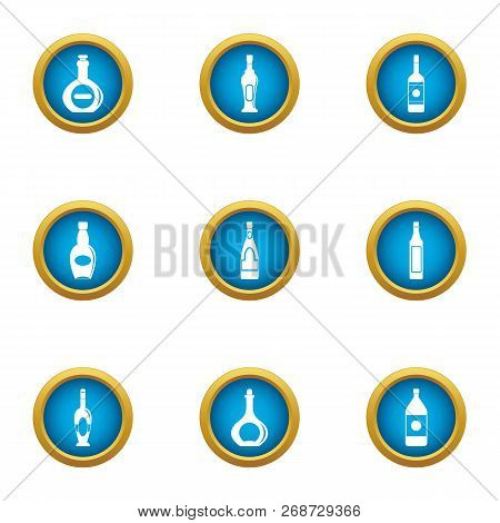 Tincture Icons Set. Flat Set Of 9 Tincture Icons For Web Isolated On White Background