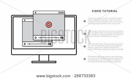 Video Tutorial Online Education Businessconcept Template Web Banner