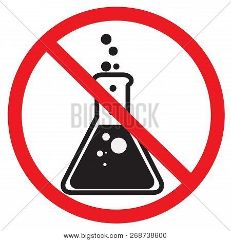 No Preservative Icon On White Background. No Preservative Sign. Flat Style.  No Chemicals Experiment