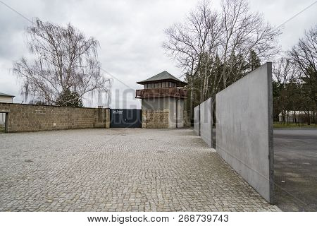 Sachsenhausen - April 3: Was A Nazi Concentration Camp In Germany. Wall Surrounded The Sachsenhausen